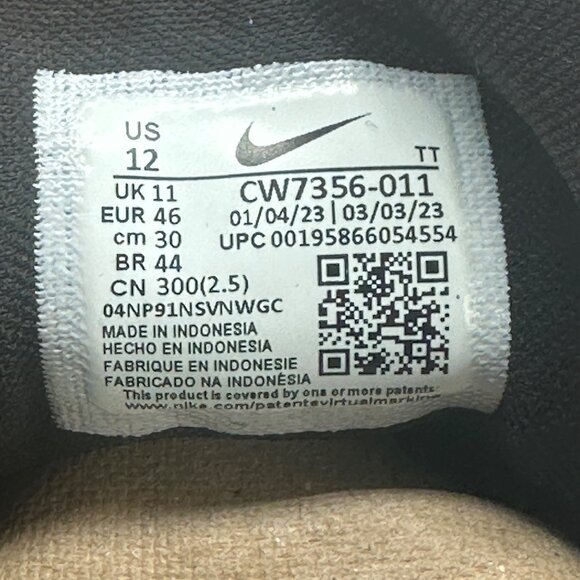 Men's Nike Air Zoom Pegasus 38  Black Hyper Violet CW7356-011 Size 12 - Picture 11 of 12